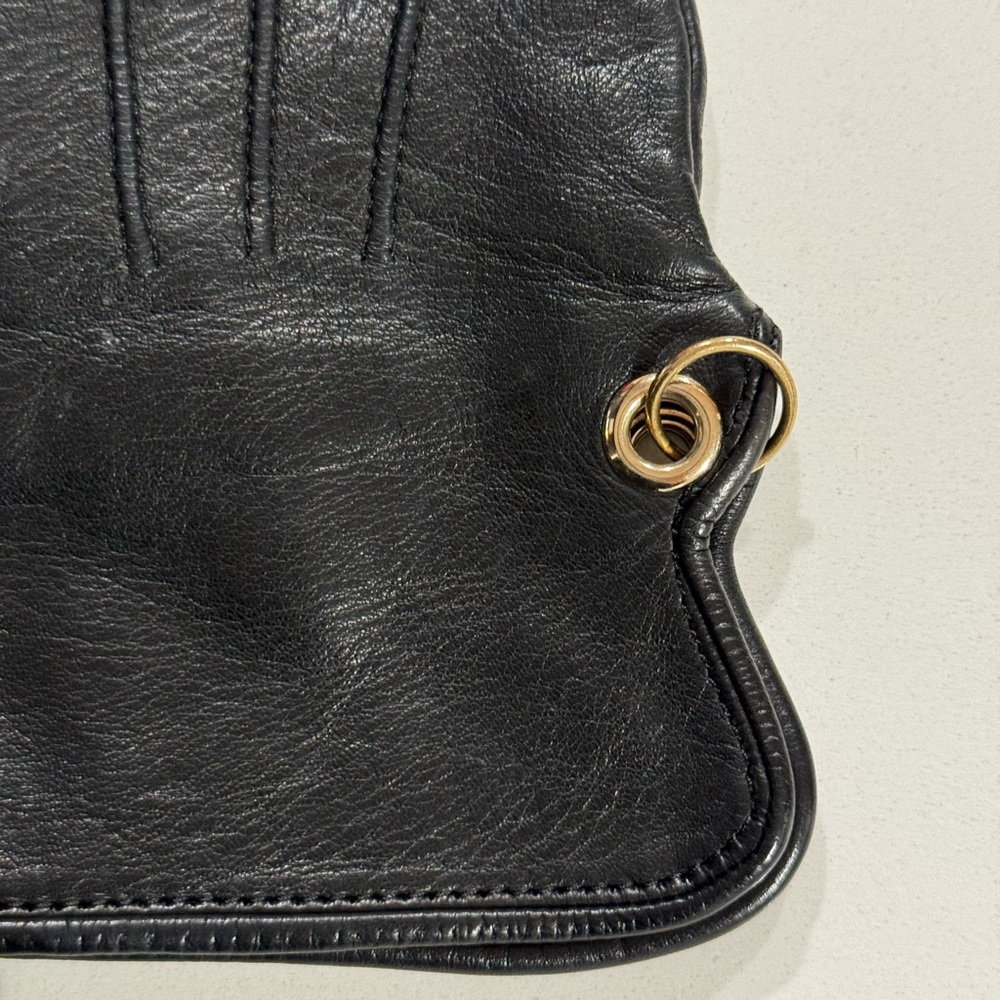 Black Leather Gucci Women Gloves - Picture 3 of 7